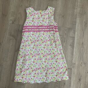 Lilly Pulitzer Pink and Green Sundress Sleeveless Scoop Neck